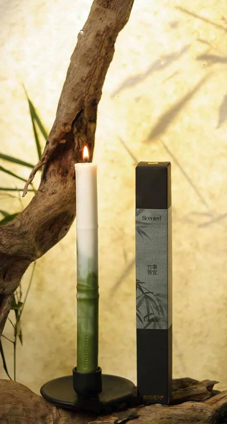 Bamboo candle